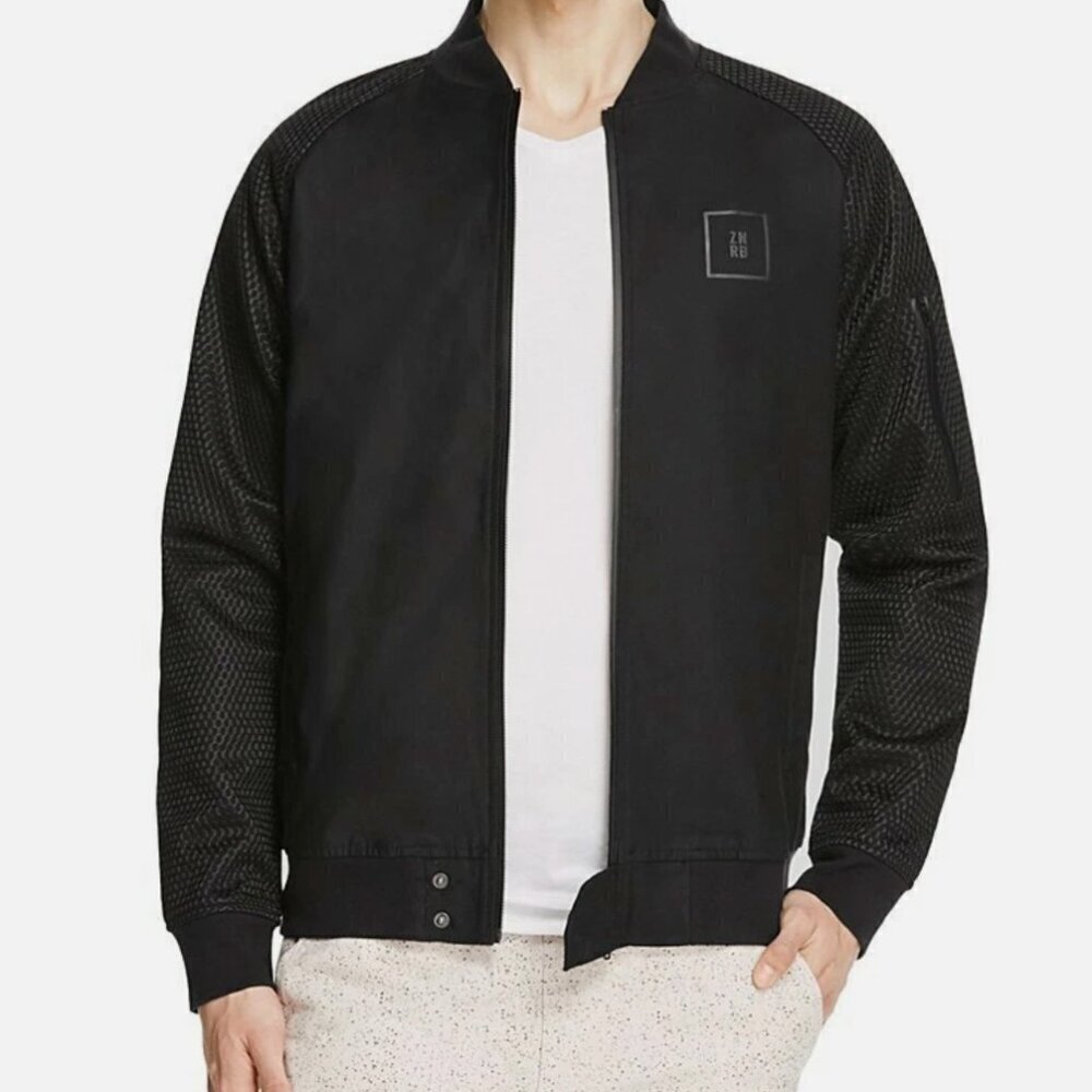 Zanerobe Hive Bomber Jacket Black Mens Size Small